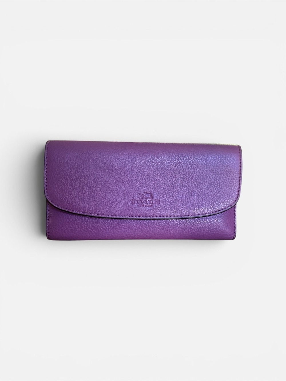 ✨ Coach Violet Purple Leather Continental Wallet NWT Rare Color - Picture 10 of 12